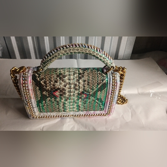 Chanel Multi Color Snakeskin Boy Bag - Picture 4 of 15